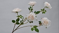 Ветка розы 92см кремовый+розовый