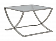 Столик MOLINA 60x60x40 см нікель+скло