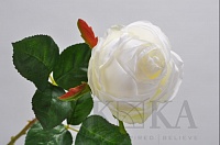 Троянда з листям кремова 46 см