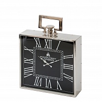 Часы LONDON 40x40см никель з черным циферблатом