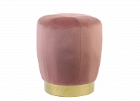 Пуф SCARLETT диам. 41Х48,5 см, вельвет, розовый+золото