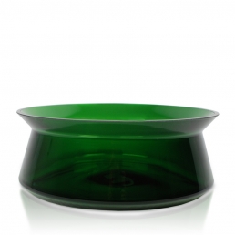Ваза склянна GREEN RB COLOR , вис. 10,5см., діам. 27 см.