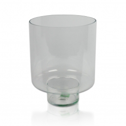 Подсвечник-ваза стеклянная круглая, 27-15х35см